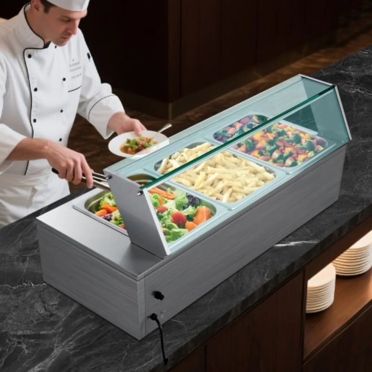 New 3-Pan Countertop Buffet Bain Marie - Image 1