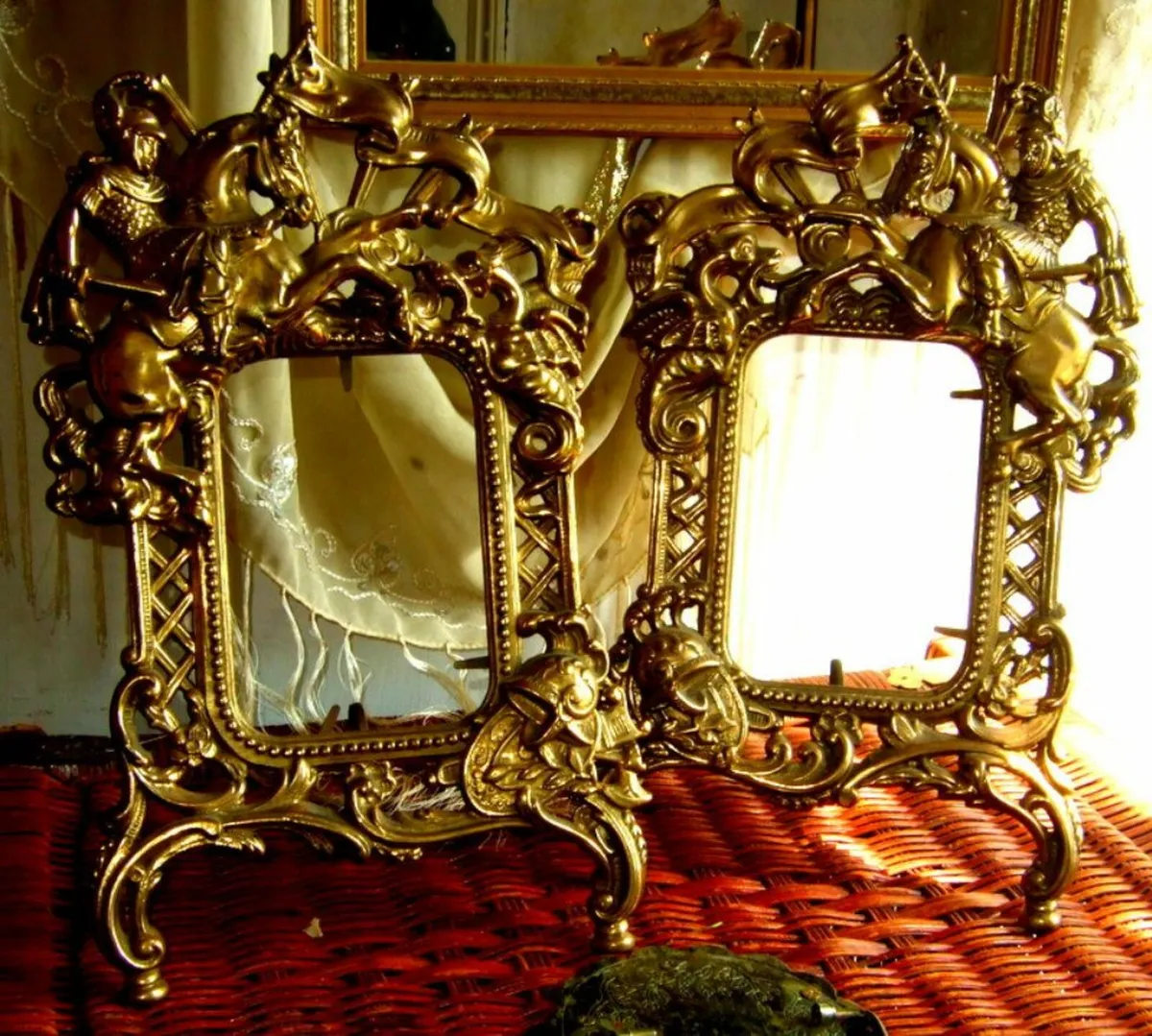 Pair Of Substantial Brass Photo Frames - Image 2