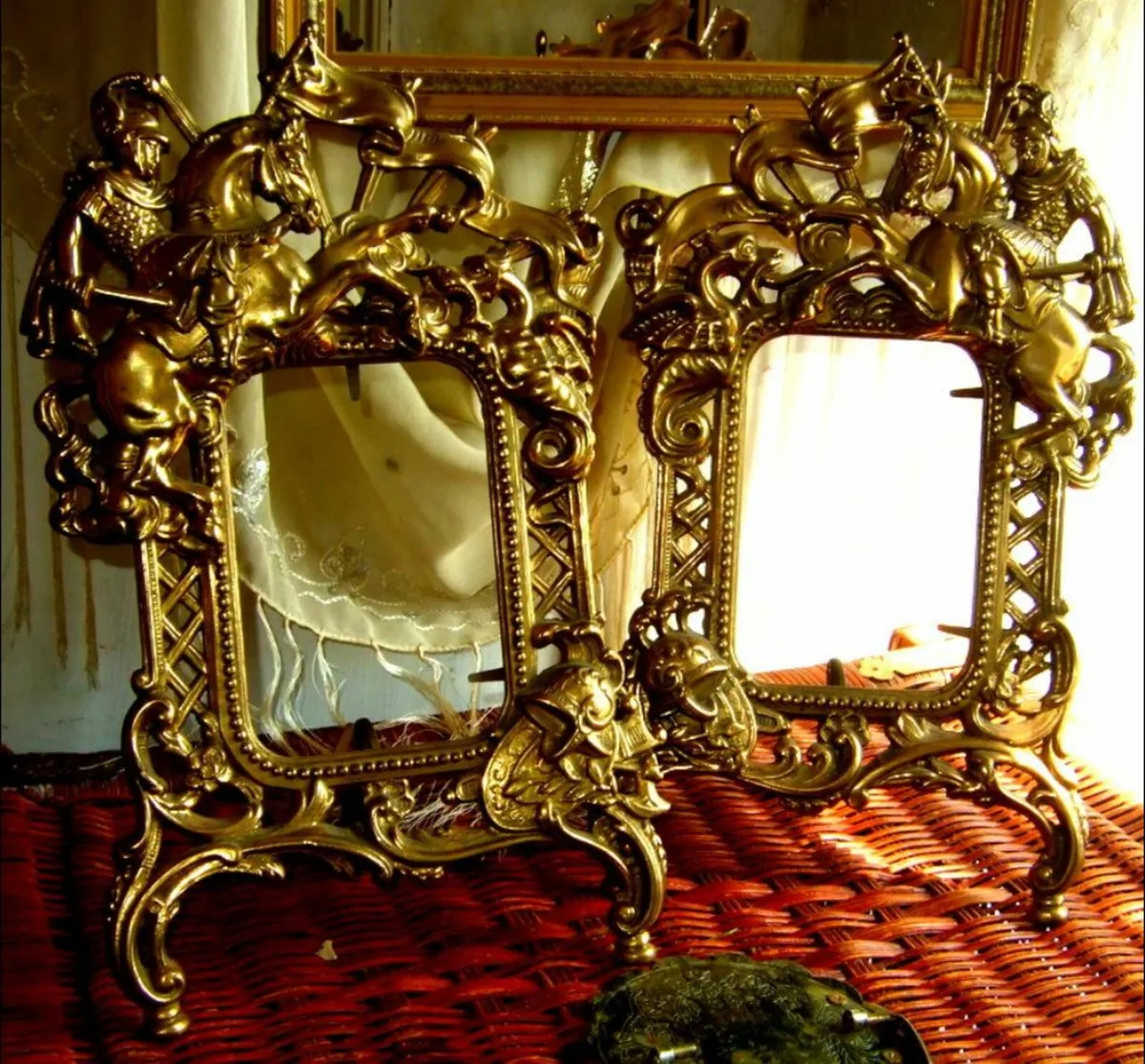 Pair Of Substantial Brass Photo Frames - Image 3