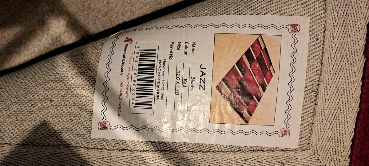 Jazz Blocks Red Rug - Image 2