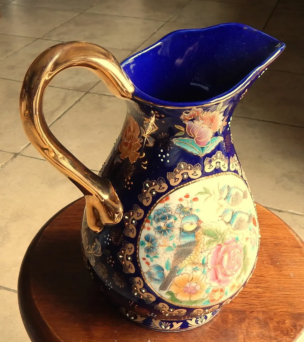 Chinese Hand Decorated Jug and Basin - Image 3