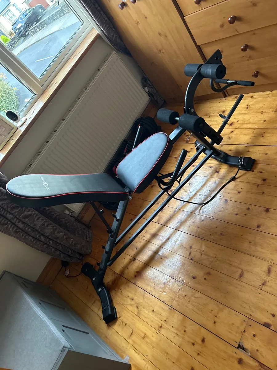 Weight bench and adjustable dumbbells - Image 1