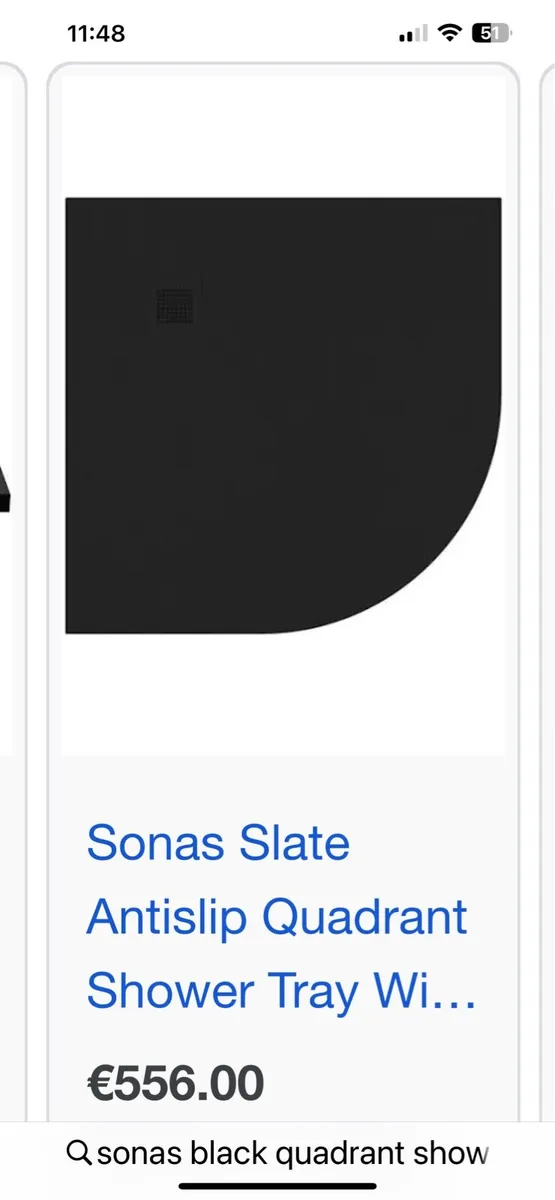 Black Shower Tray - Image 1