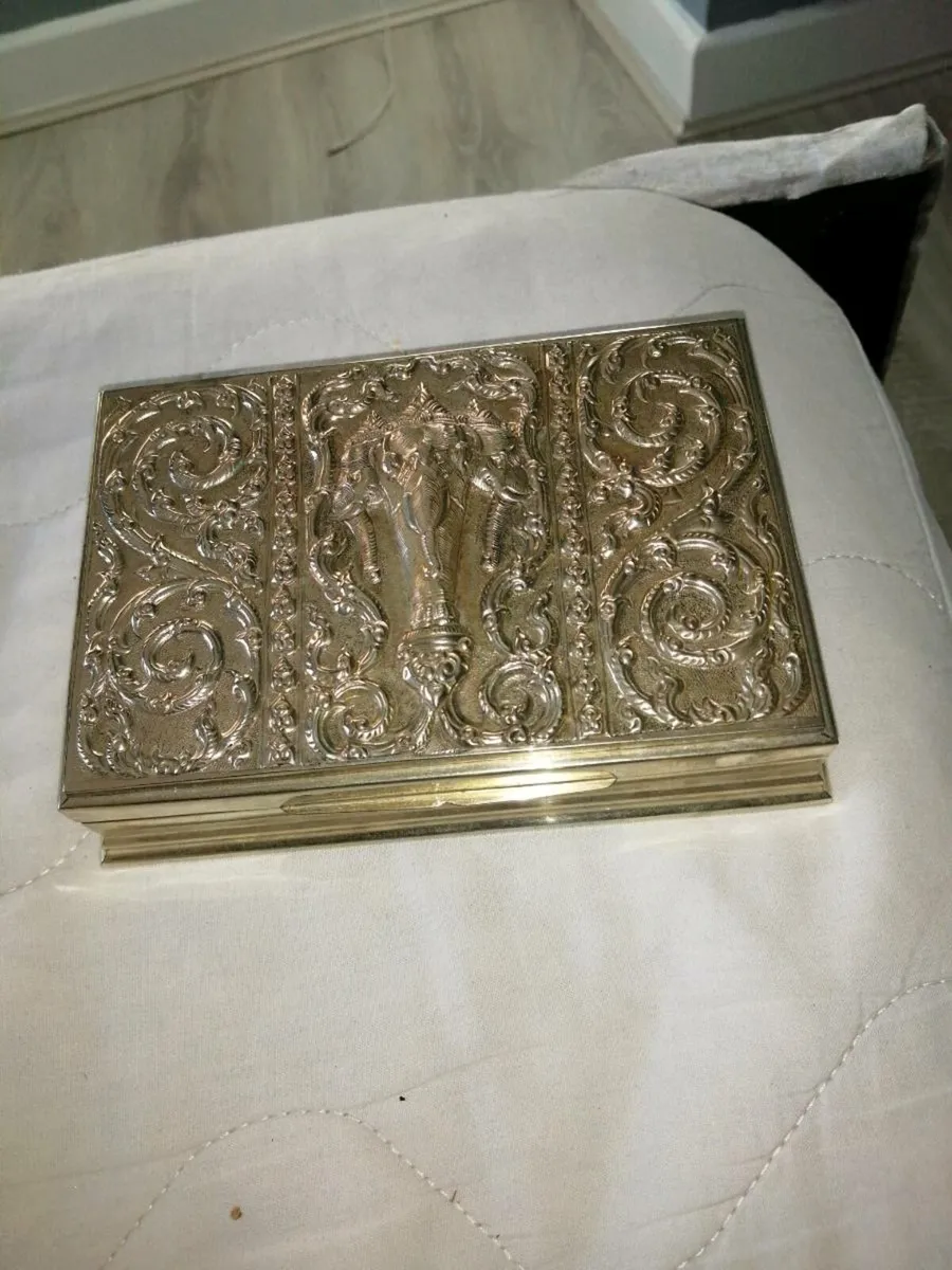 Silver cigar box - Image 1