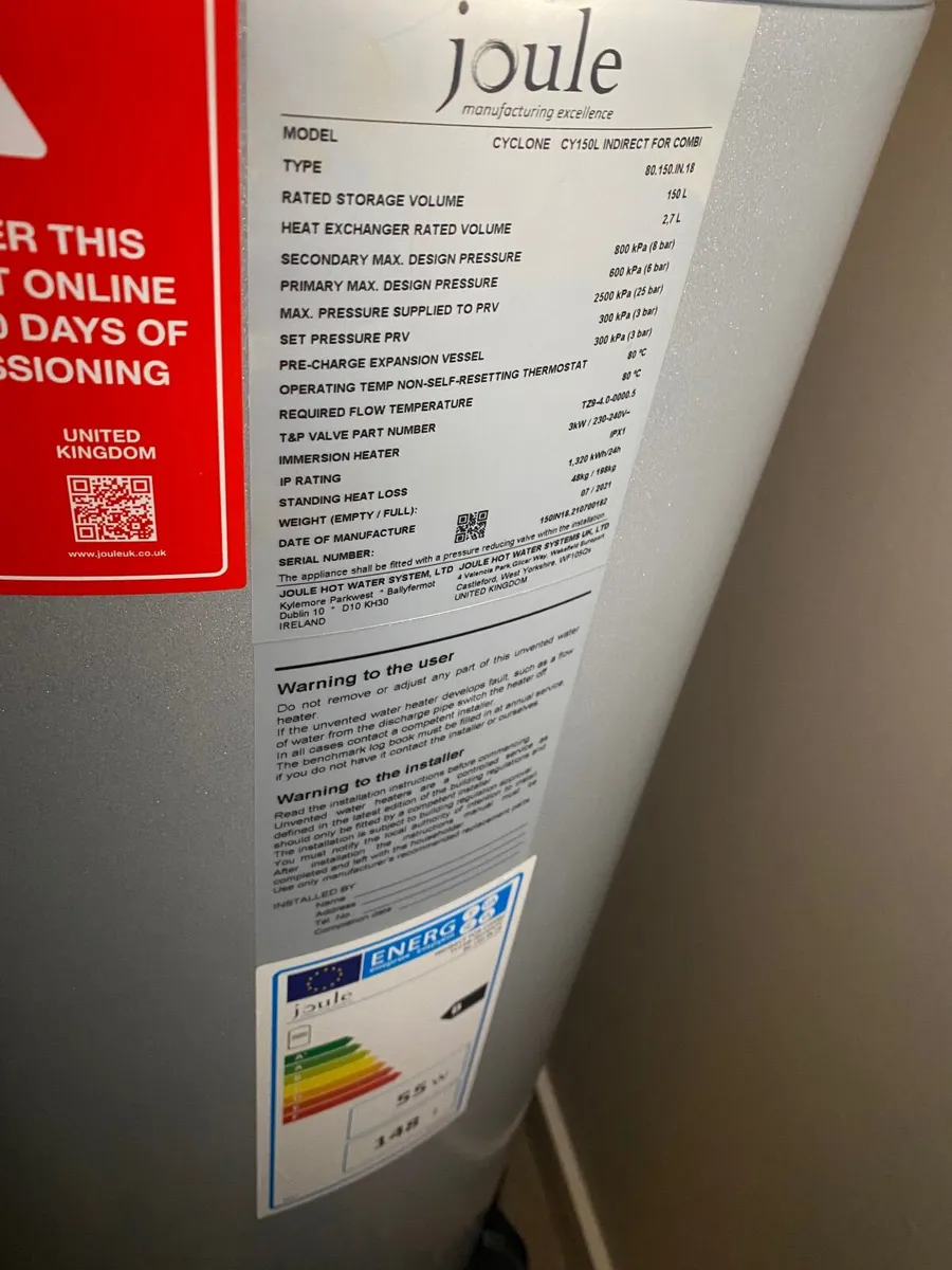 Cooper and stainless steel water cylinder - Image 2