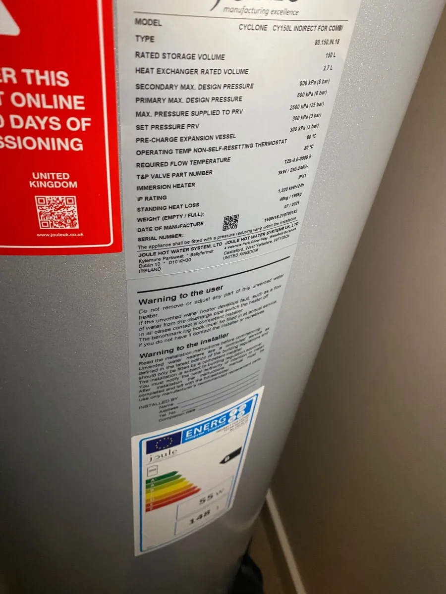 Cooper and stainless steel water cylinder - Image 3