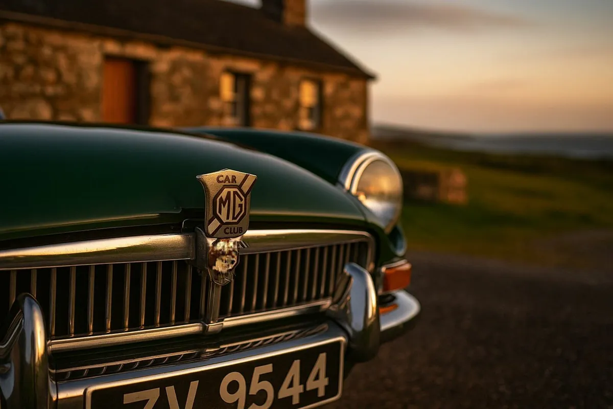 antique vintage car badge MG sports garage pub cav - Image 1