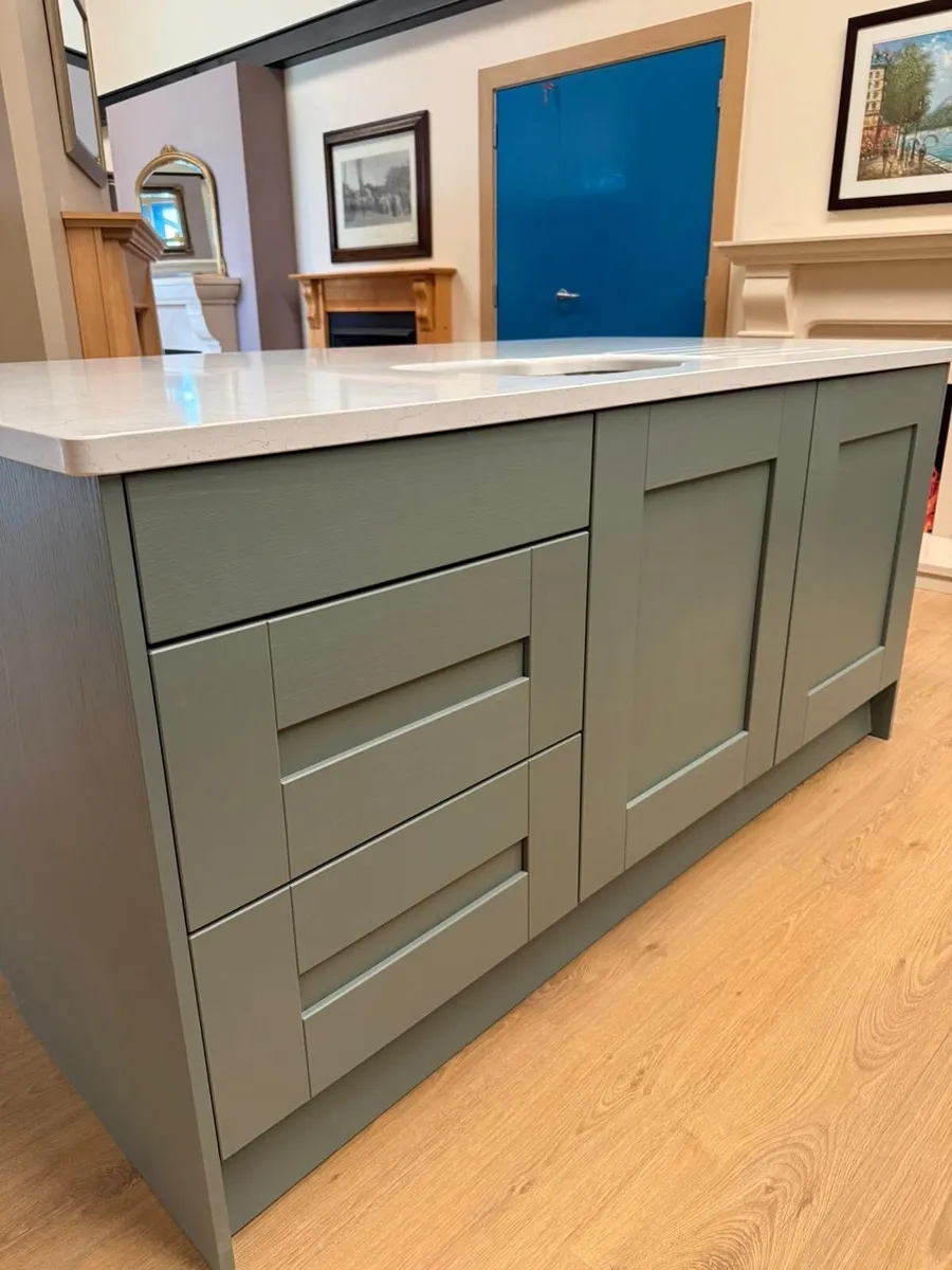 Kitchen Island Sage Green - Image 1