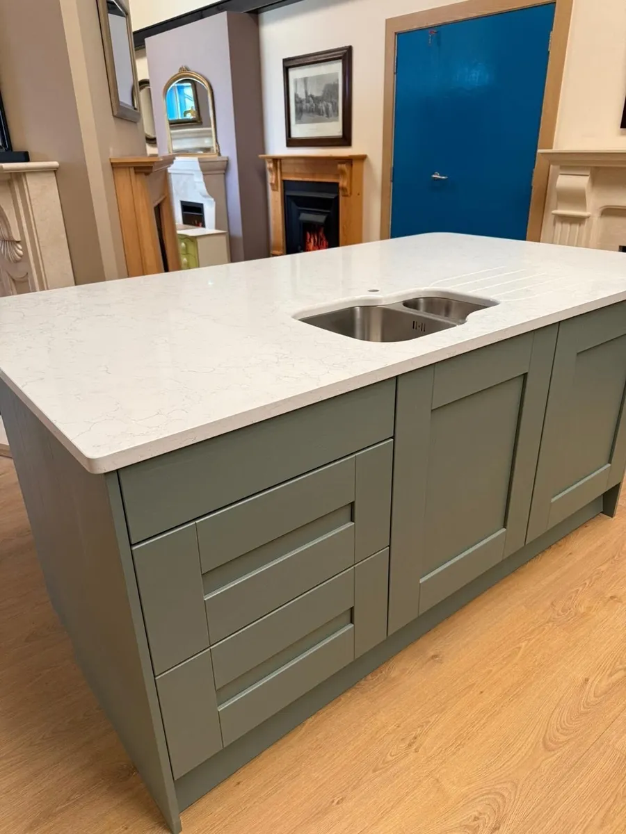 Kitchen Island Sage Green - Image 2