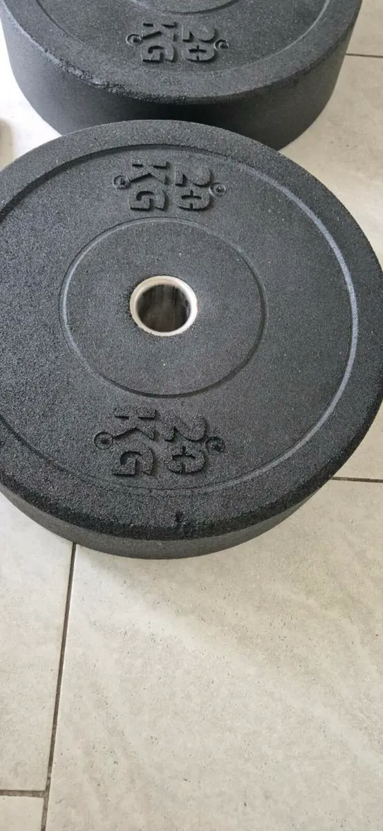 2x20 kilo Olympic bumper weight plates - Image 4