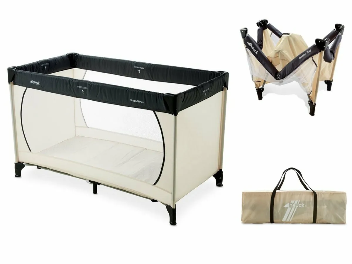 HAUCK TRAVEL COT LIKE BRAND NEW - Image 1