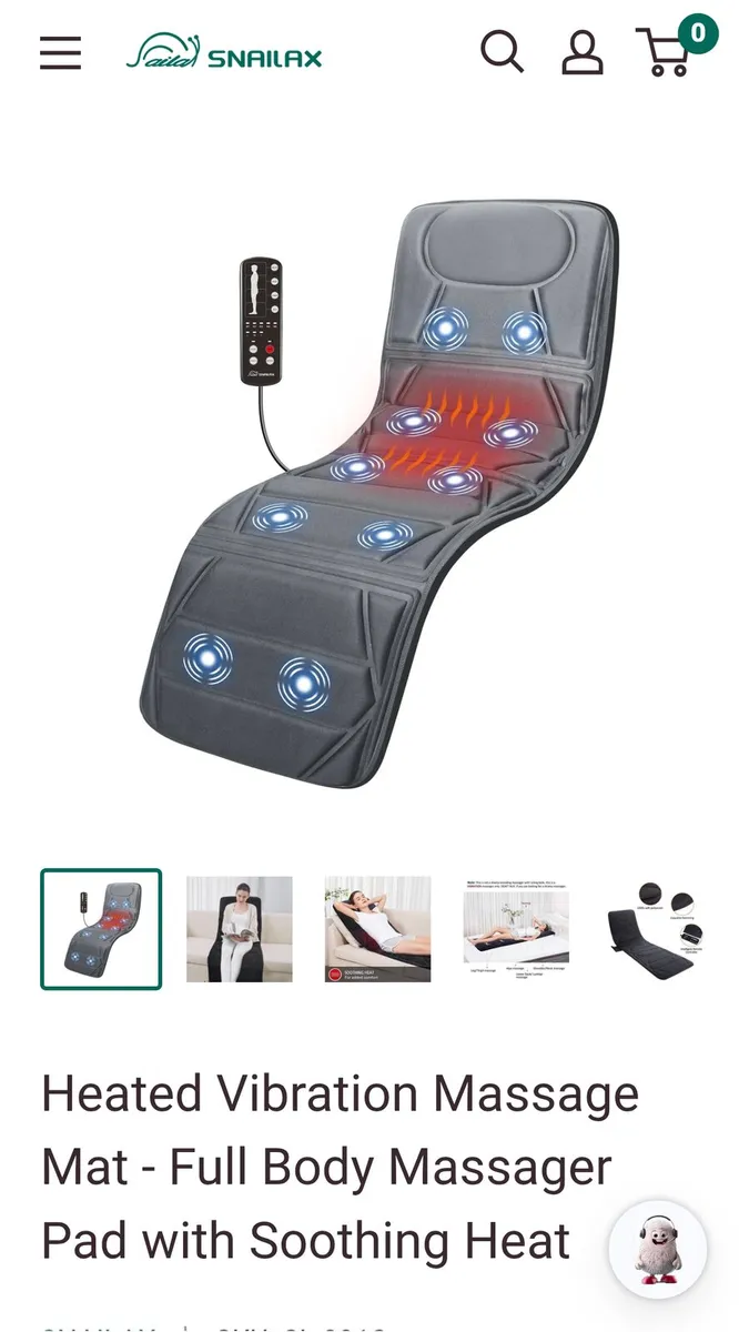snailax full body massage mat - Image 1