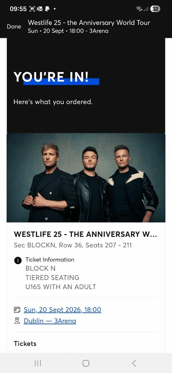 Westlife tickets - Image 1