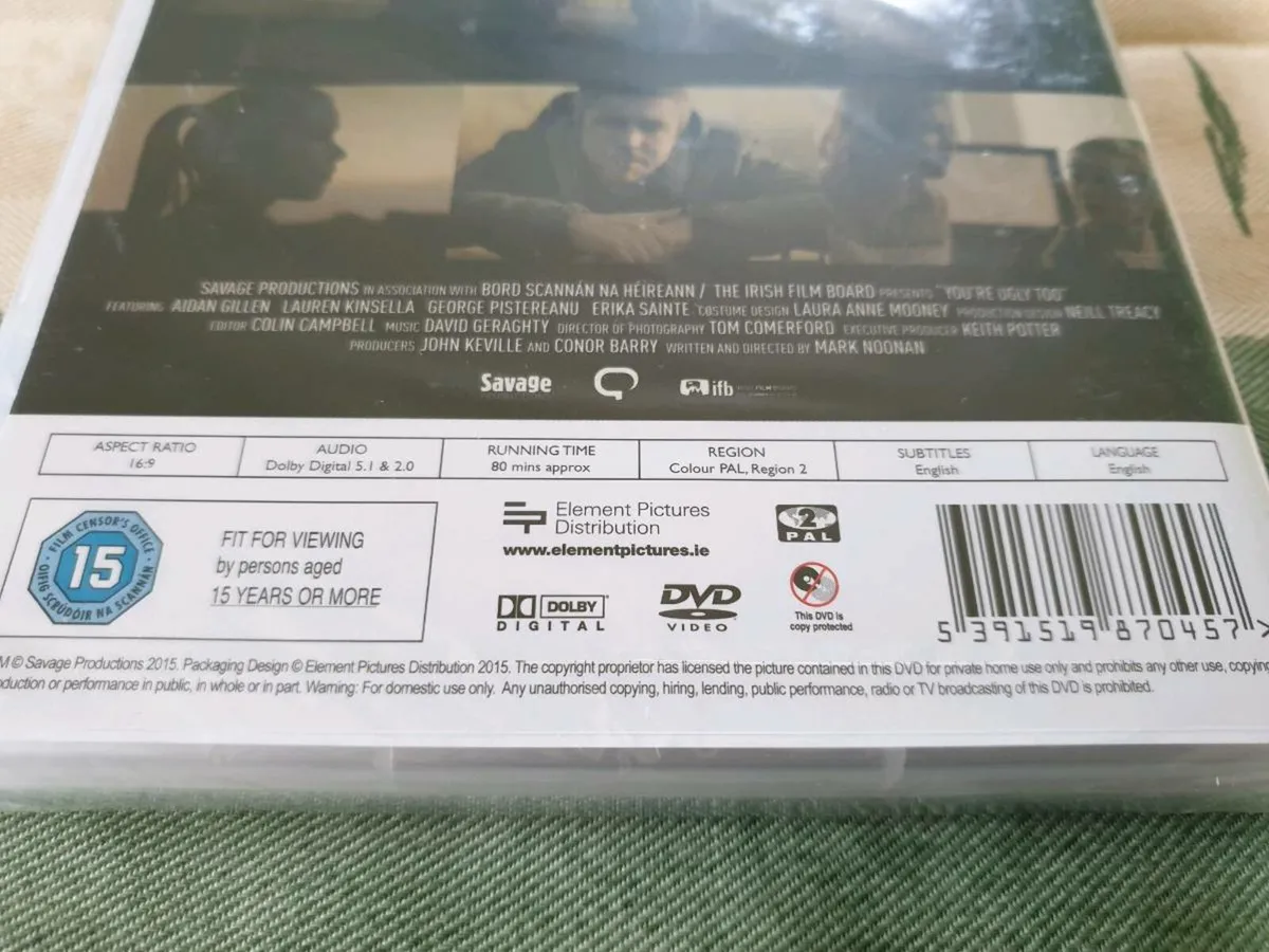 You're Ugly Too 2015 Mark Noonan DVD Aidan Gillen - Image 3