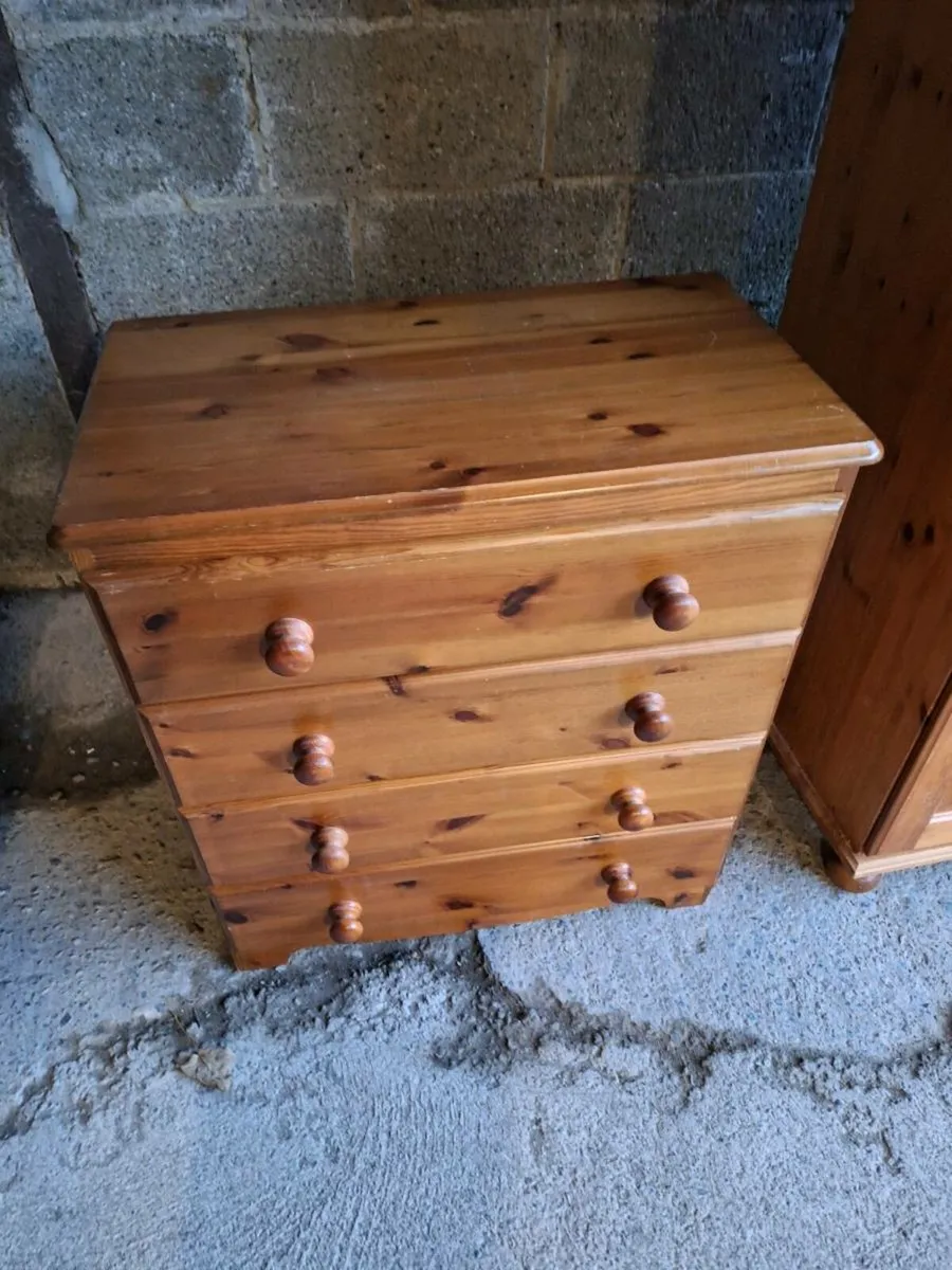 Pine wardrobe and chest set (DELIVERY) - Image 4