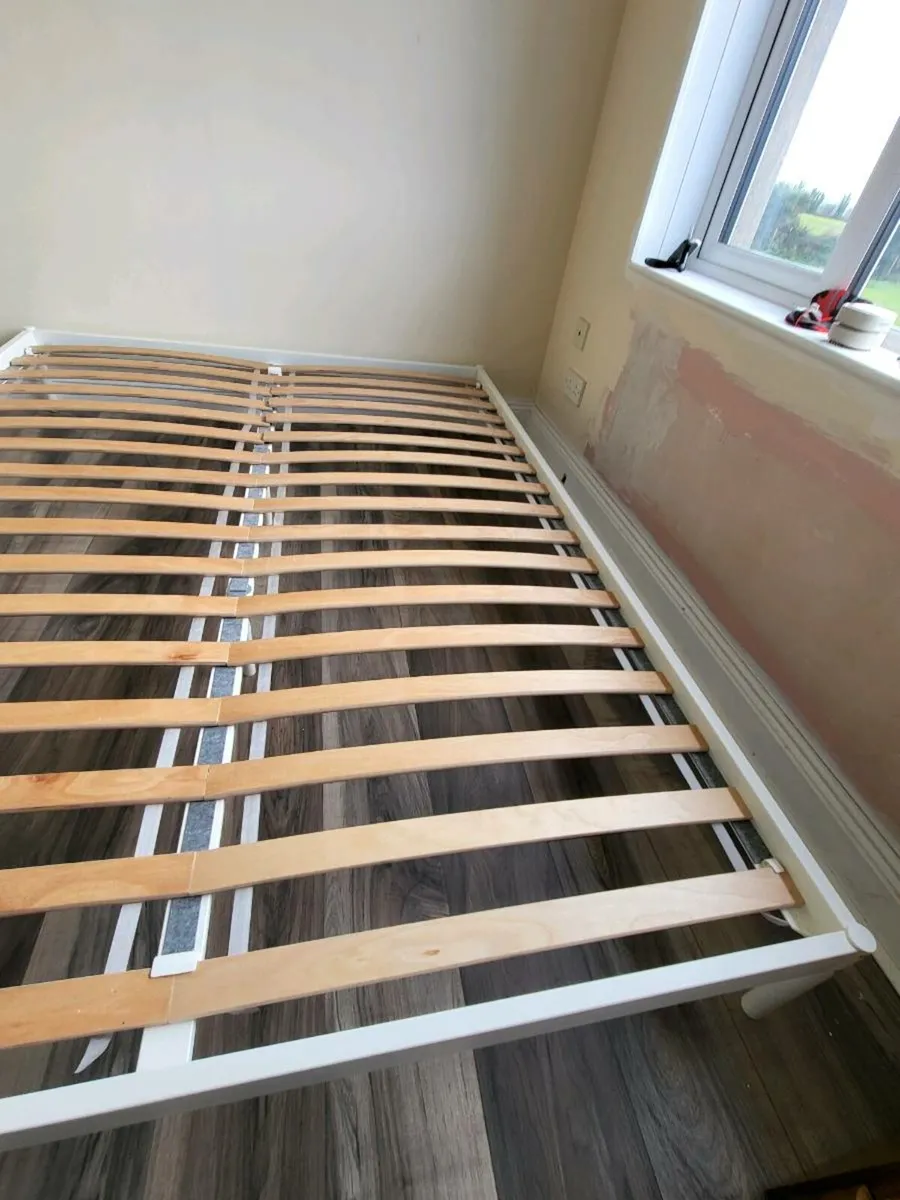 King size bed frame and matress toperr - Image 3