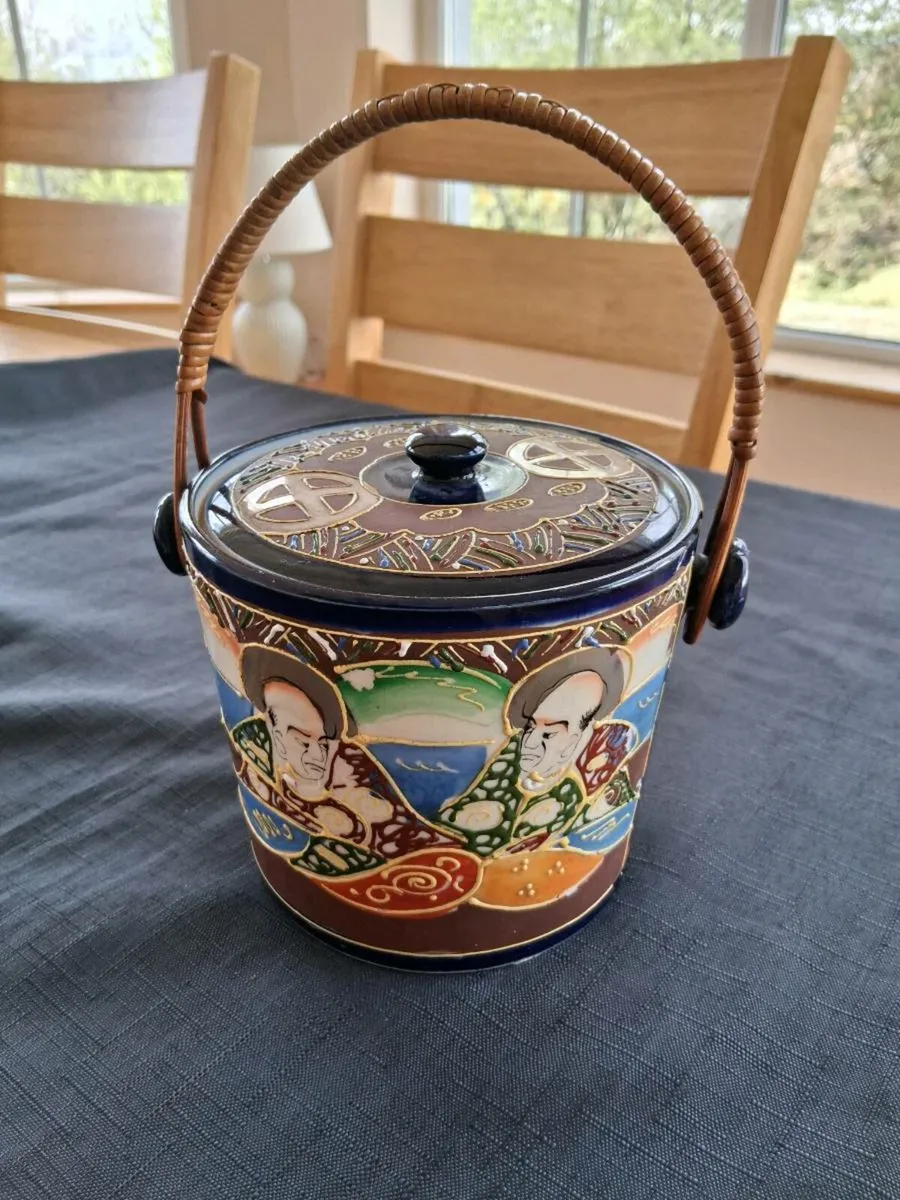 Japanese Ceramic Pot With Lid - Image 1