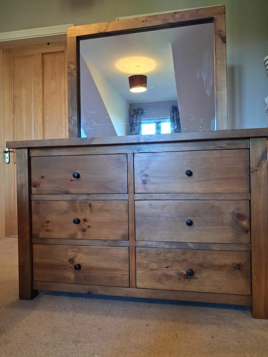 Chest of drawers with mirror - Image 3