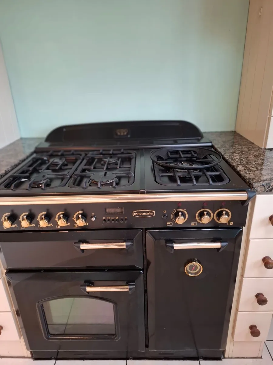 Rangemaster classic 90 dual fuel black and gold - Image 4