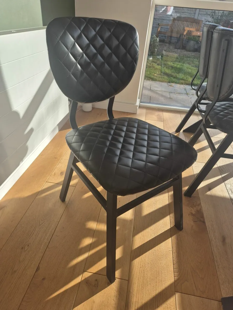 Solid Oak Dining Table, Bench, Extension & Chairs - Image 2