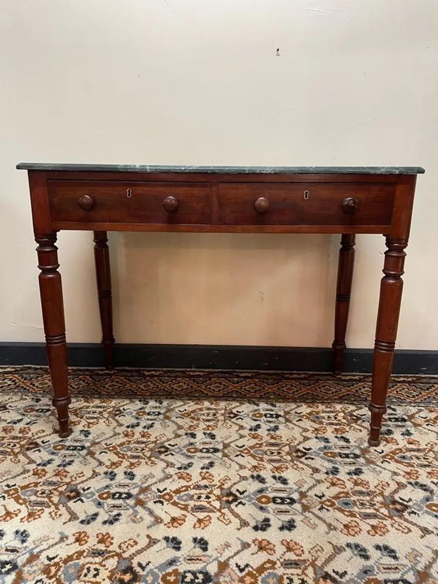 Antique Georgian Style Marble Top Console Table - Image 1