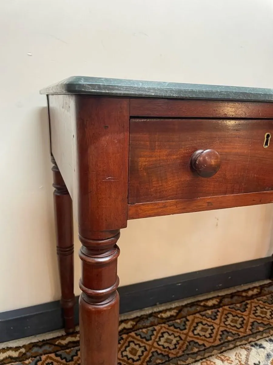 Antique Georgian Style Marble Top Console Table - Image 3