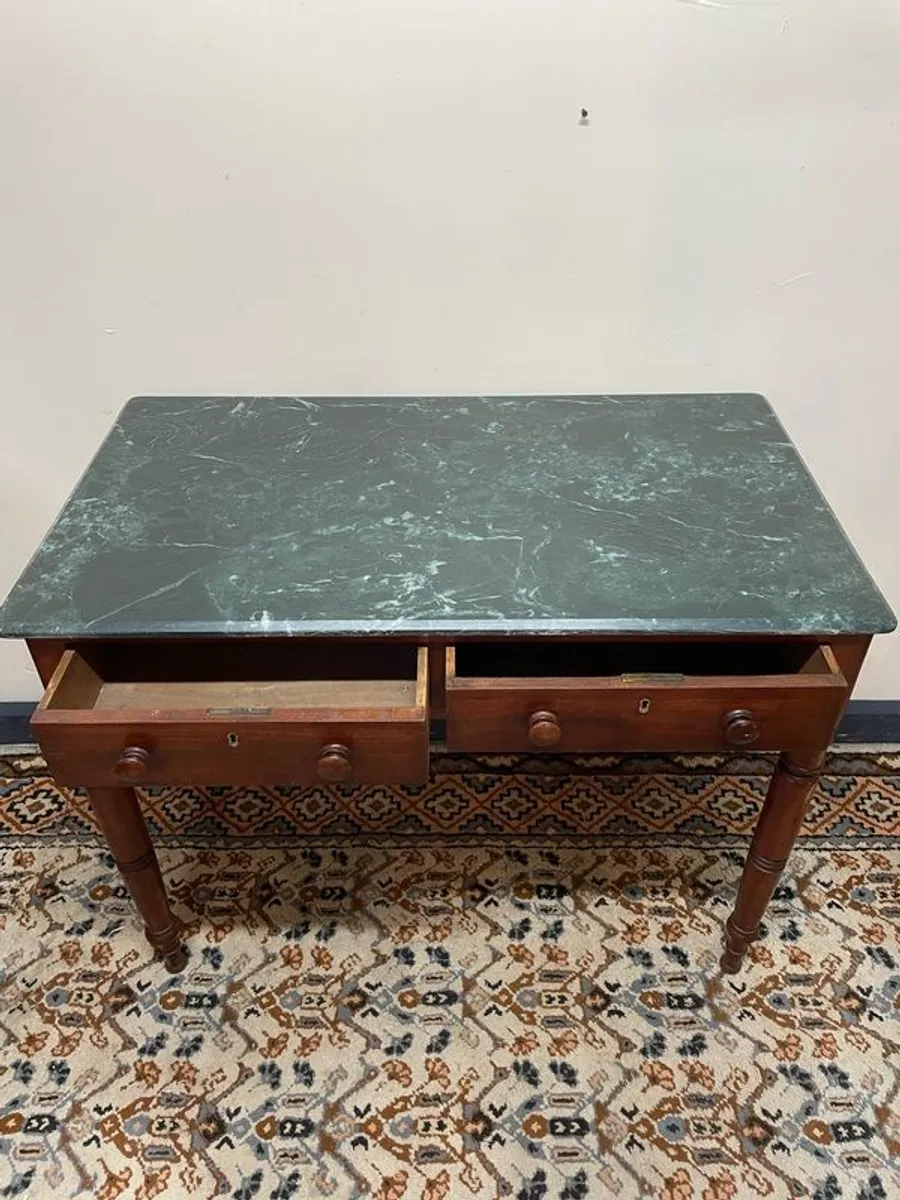 Antique Georgian Style Marble Top Console Table - Image 4