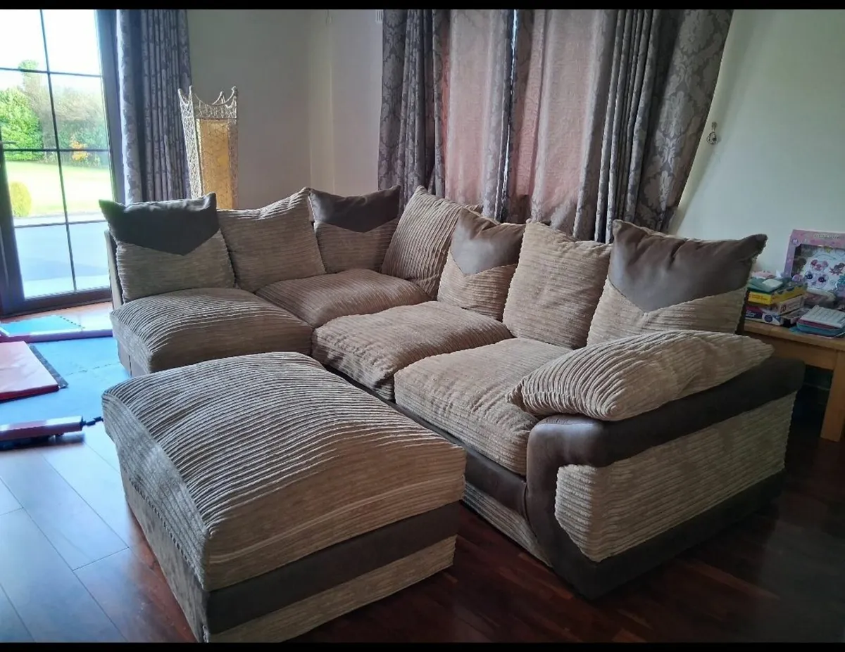 Corner Couch and footstool - Image 2