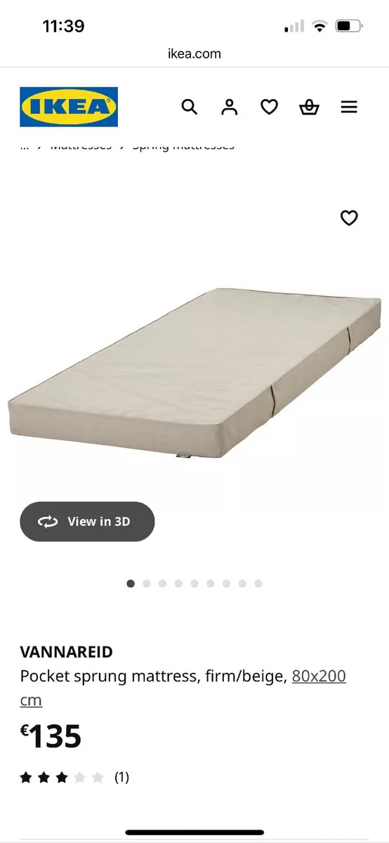 Single bed frame and matress - Image 1