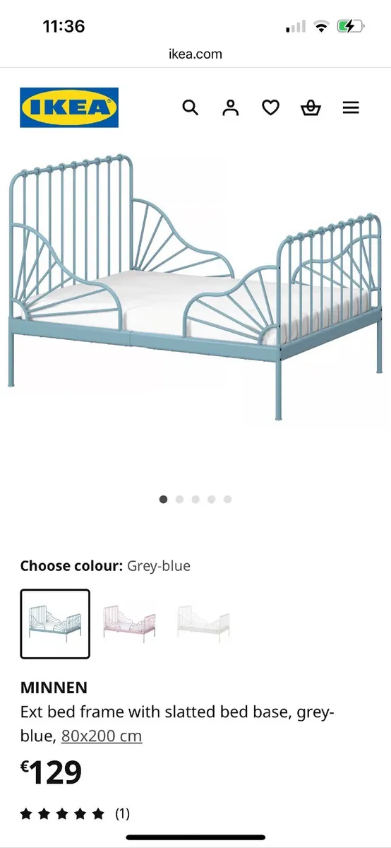 Single bed frame and matress - Image 2