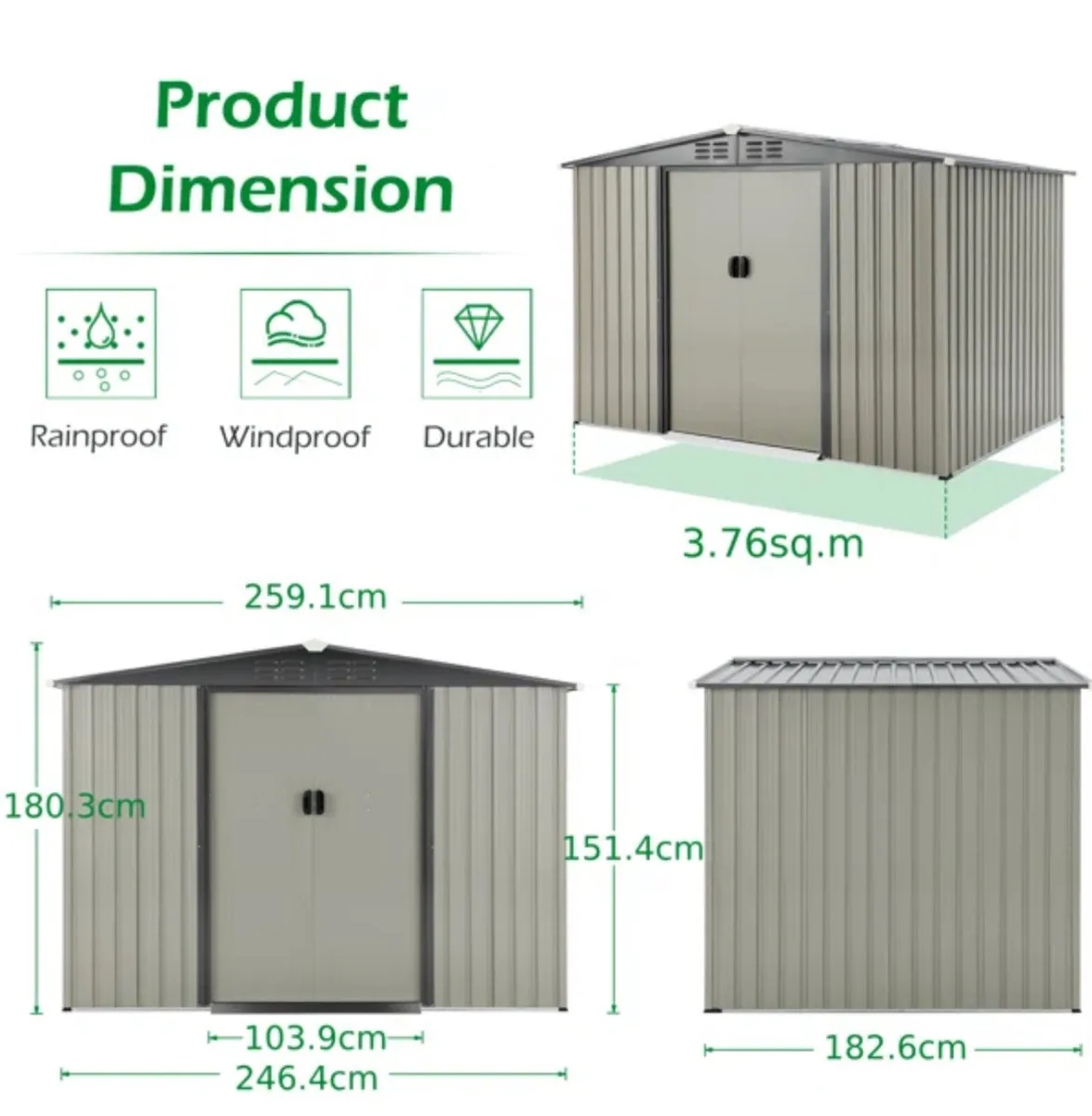 Shed 8ft W x 6ft D - ON HOLD - Image 2