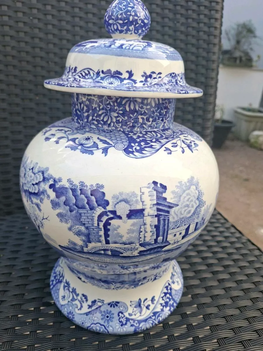 Large Vintage Spode England lidded Vase - Image 2