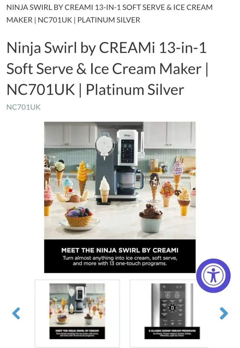 Shark Ninja Ice Cream Maker - Image 1