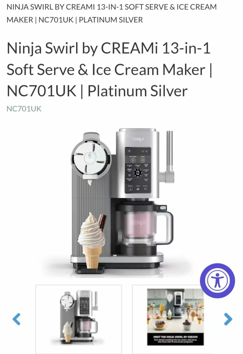 Shark Ninja Ice Cream Maker - Image 3