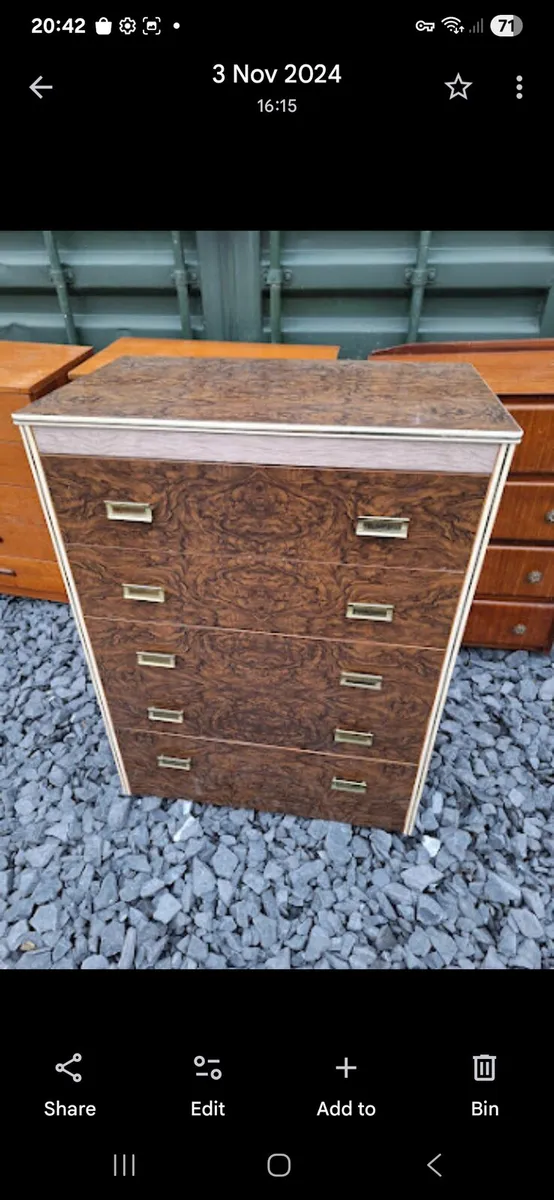 Vintage chest of drawers (DELIVERY) - Image 1