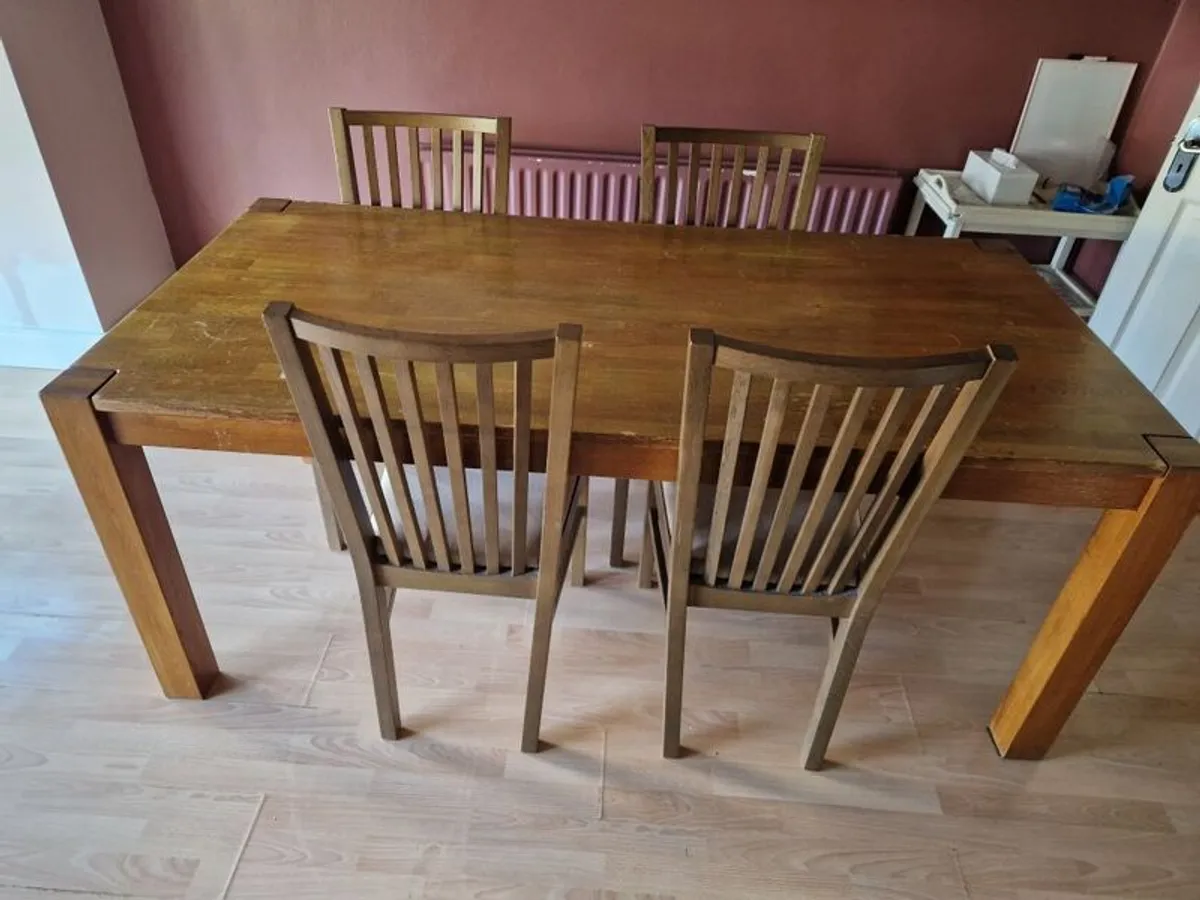 Dining Table and 4 chairs - Image 1