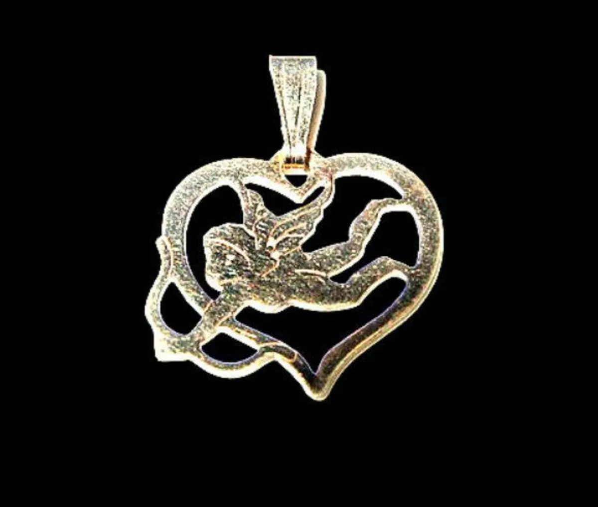 Vintage Hallmarked 9ct Gold Cupid Pendant/Charm - Image 1
