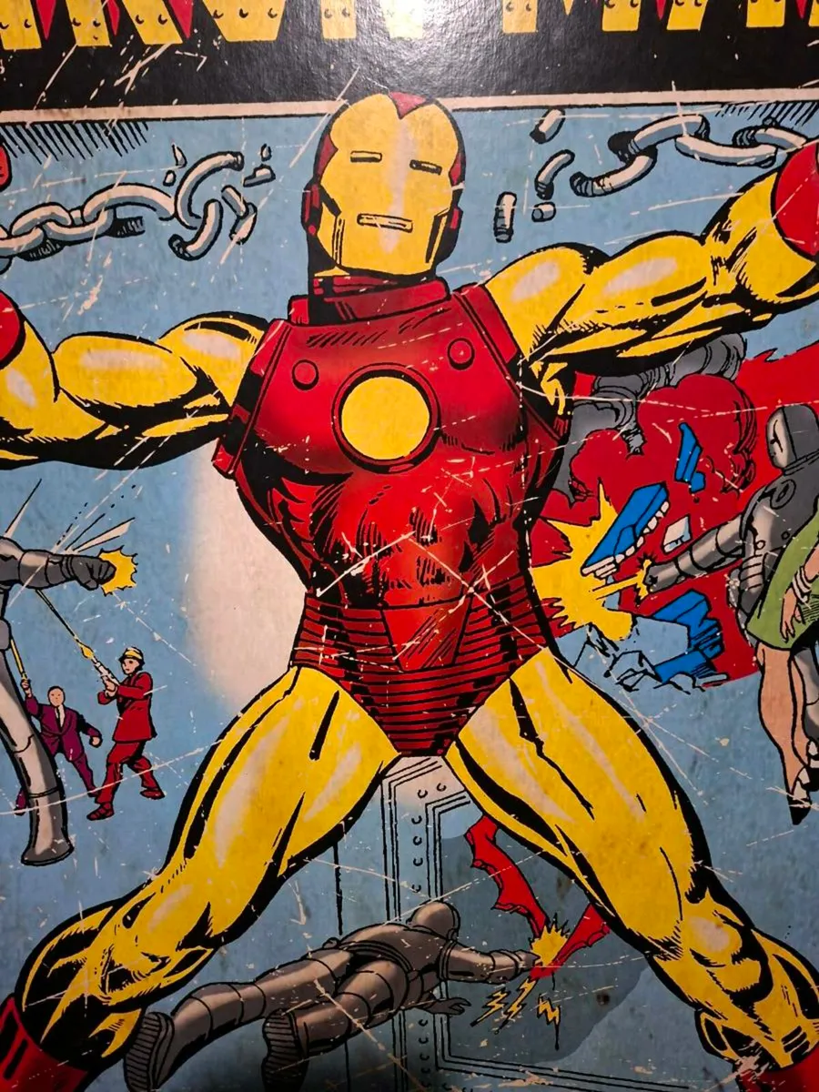 Large IRON MAN wooden wall poster box frame - Image 4