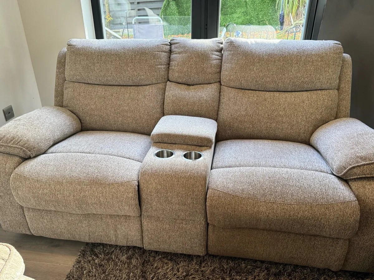 Harvey Norman 3+2 seater with drink holder - Image 2