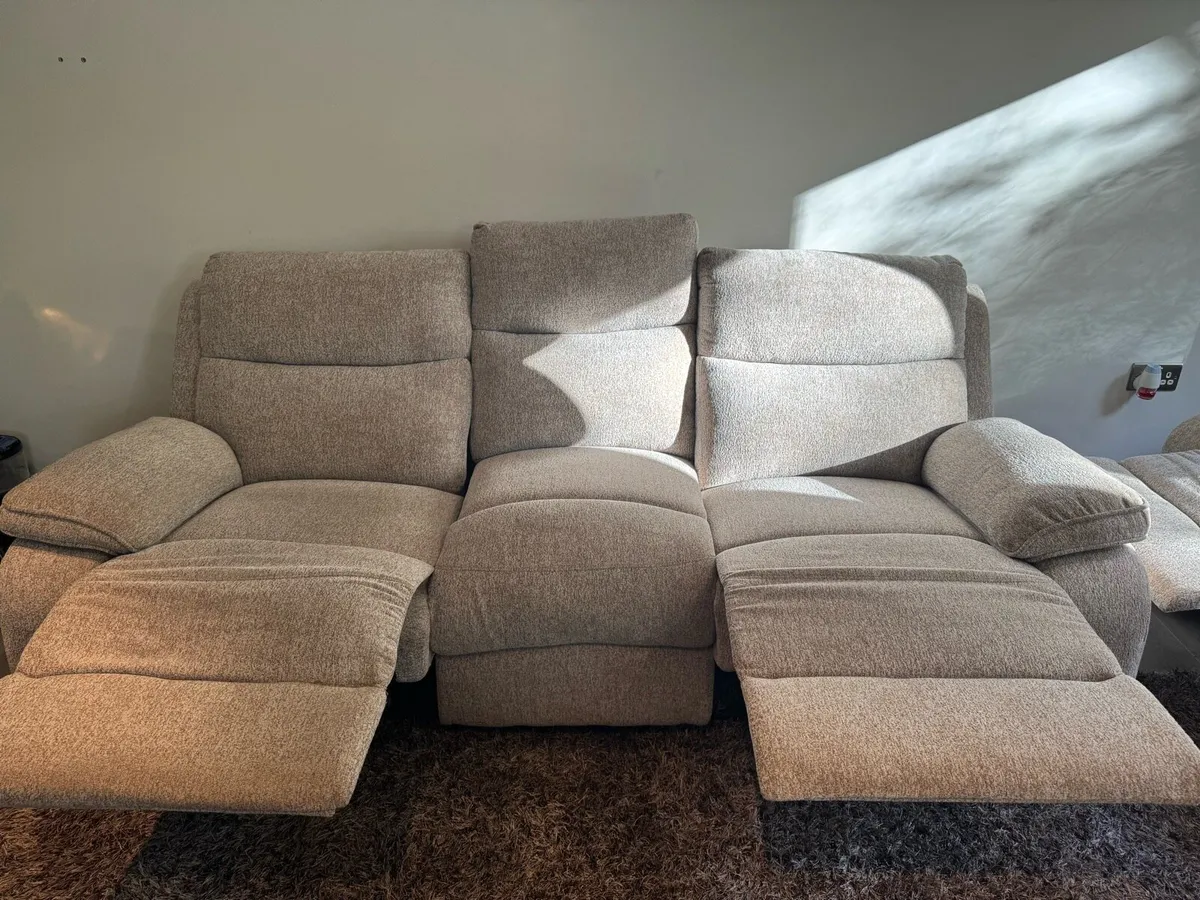 Harvey Norman 3+2 seater with drink holder - Image 4