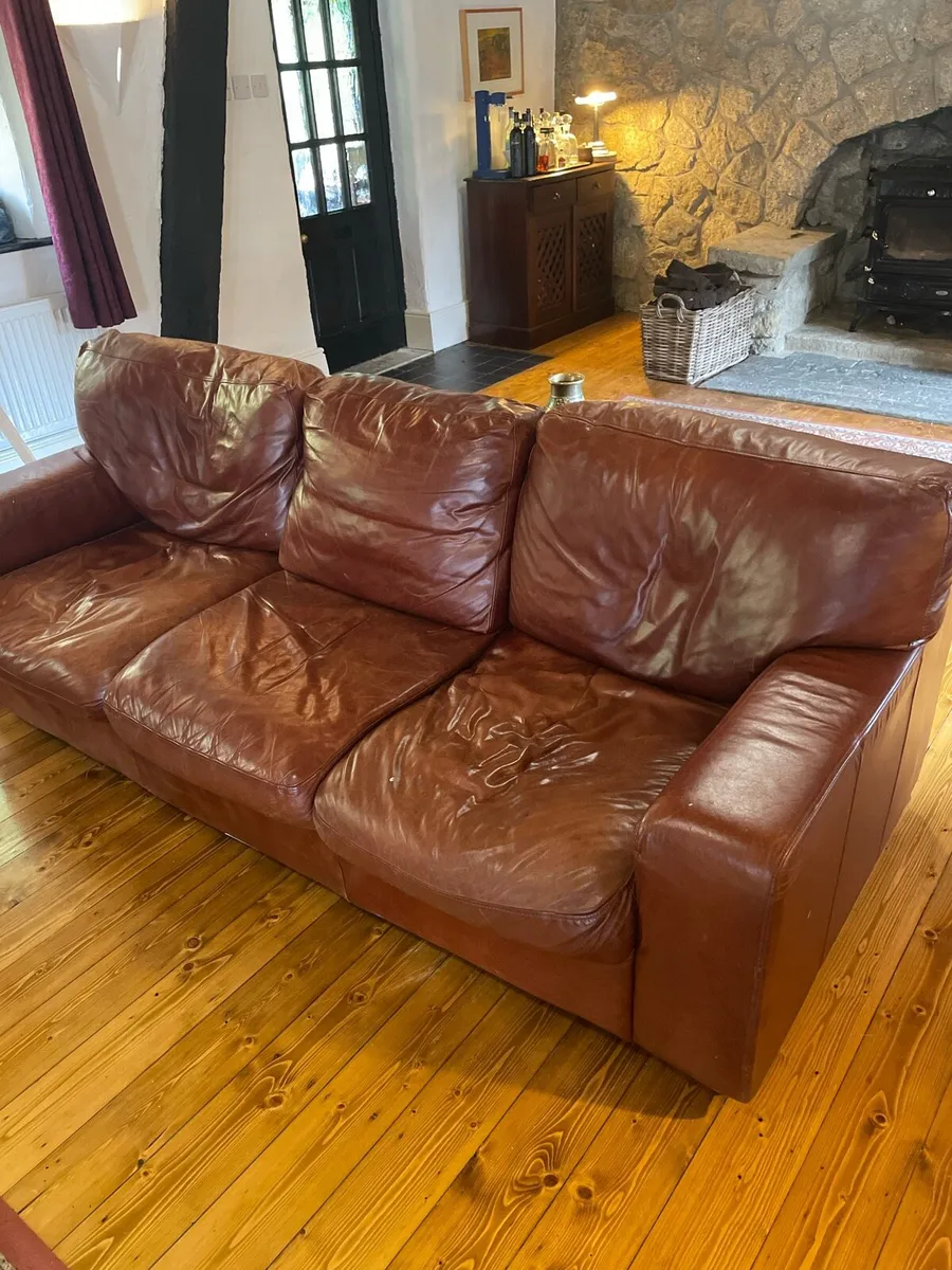 Leather Couch - Image 1