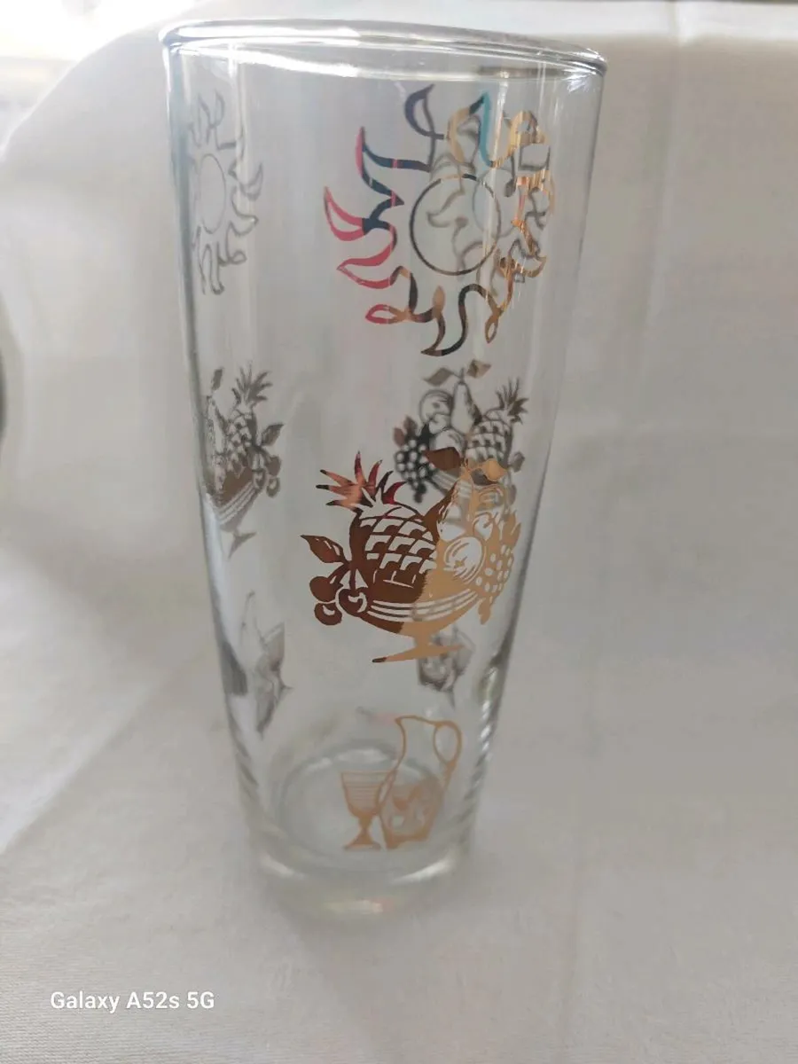 4 vintage 1950's water tumblers - Image 1