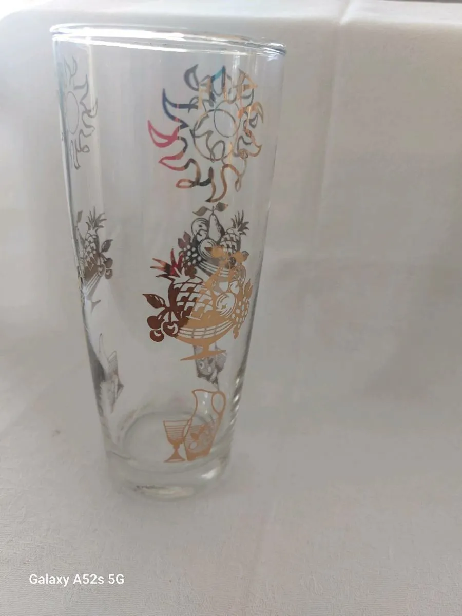 4 vintage 1950's water tumblers - Image 2