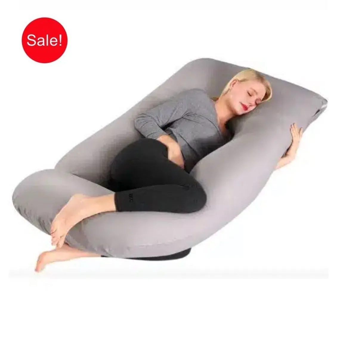 Pregnancy Pillow - Brand New - J Shaped 100% Cotton Cover