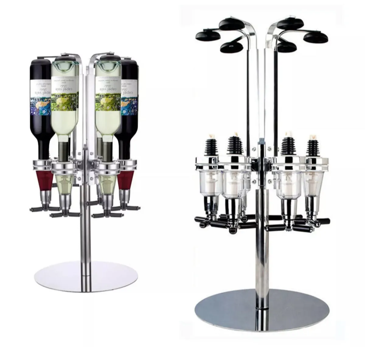 6 Bottle Rotary Home Bar Drinks Optic Dispenser - Image 1