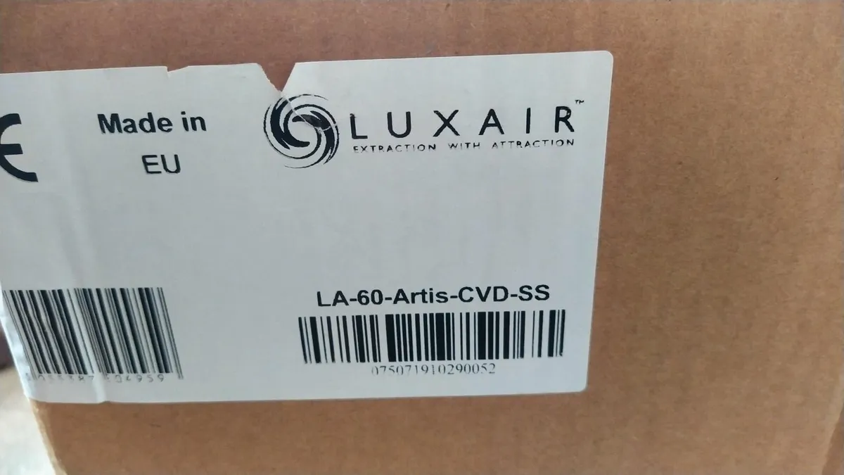 Luxair 60cm Curved Glass S/Steel Chimney Extractor - Image 2