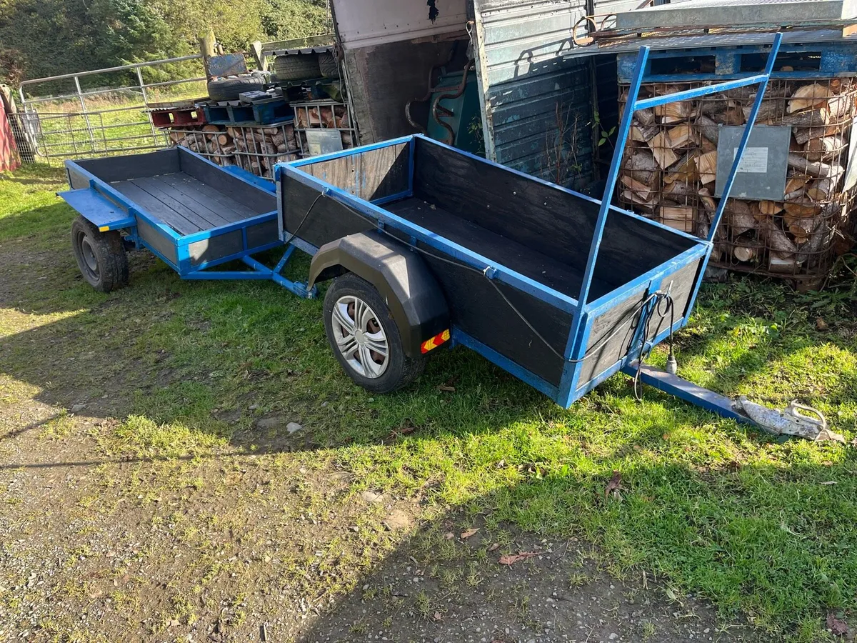 Car trailer €270 & €370 for one with ladder rack - Image 1