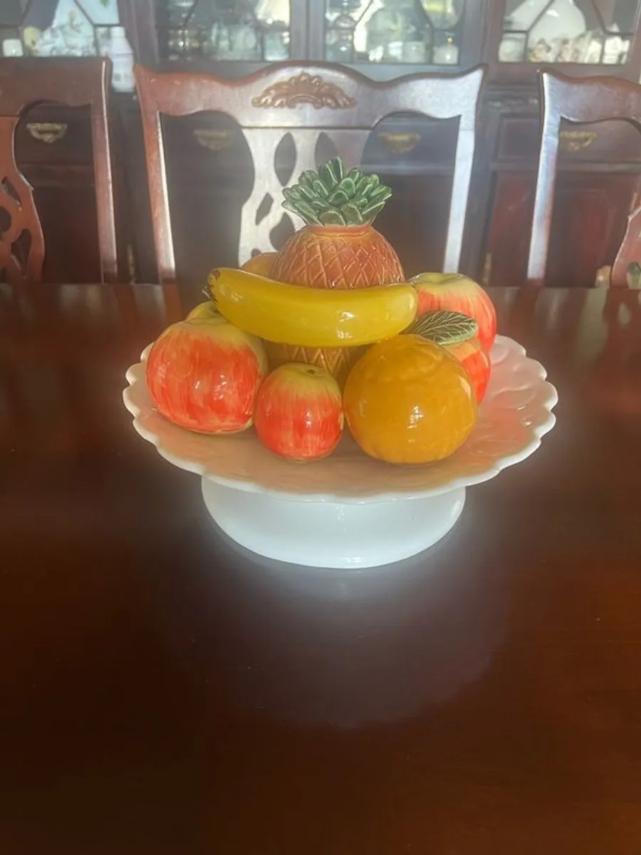 Ceramic fruit topiary centre piece - Image 1