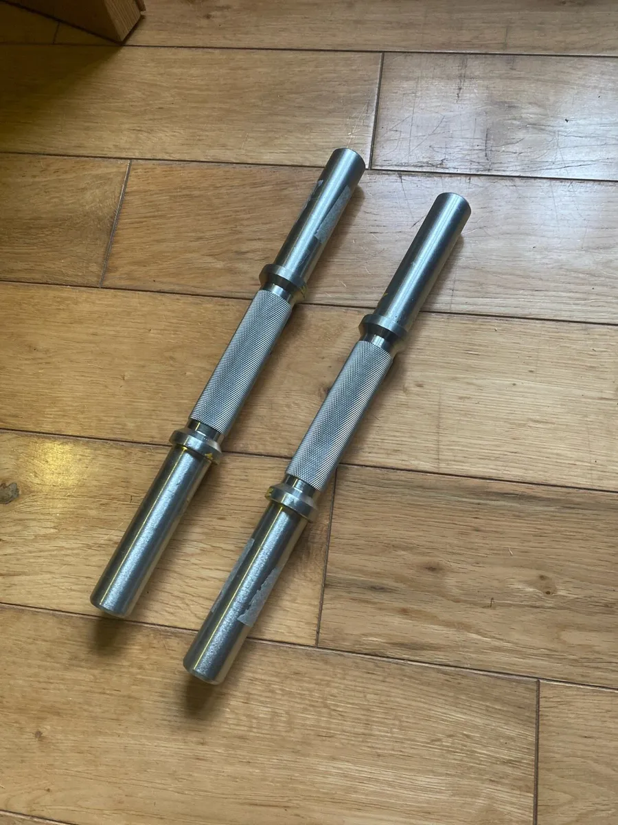 2x Olympic dumbbell bars 1 inch (2kg each) - Image 1