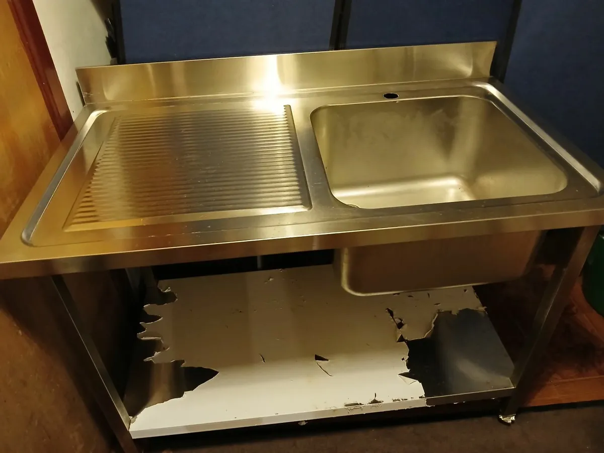 Stainless steel cabbinet sink unit complete - Image 1